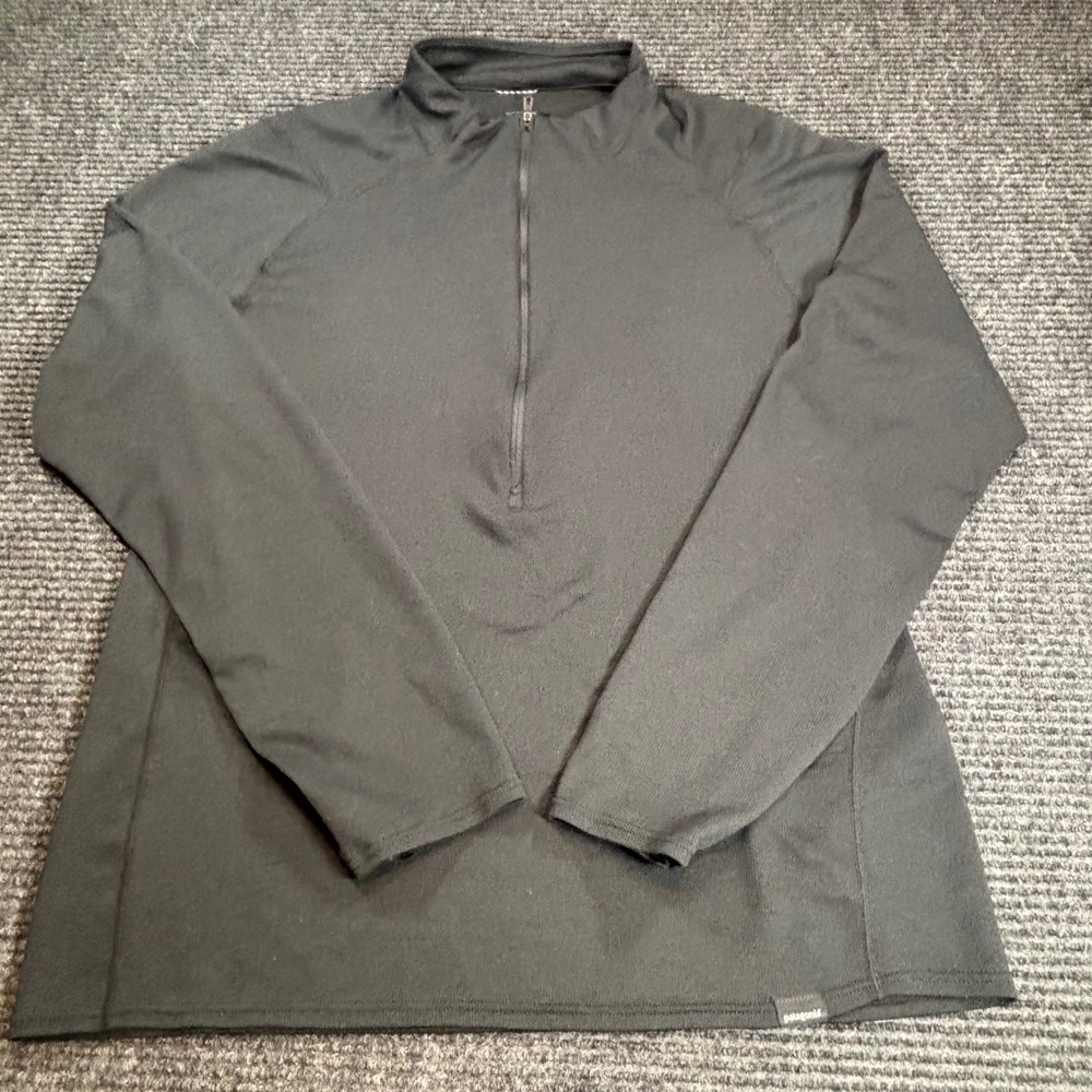 Patagonia Capilene 2 Lightweight Mens Black Quarter Zip Base Layer 44005 L - Picture 2 of 8